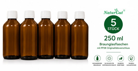 Apothecary bottles Brown glass Laboratory bottles Tamper-evident closure bottles
