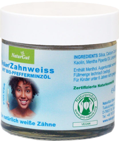 Brilliant Super Zahnweiss Pulver Zähne Zahnreinigung Zahnverfärbungen Zahnpflege Menthol