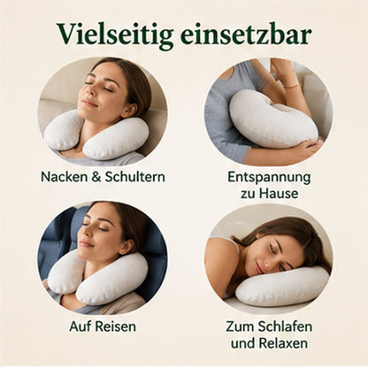 Croissant d'épeautre bio Coussin de nuque naturel env. 37x33 Coussin de voyage