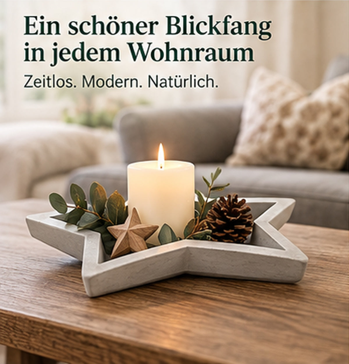 Gießform Stern Schale 22 cm | Flexible Sternform aus PE/LDPE | Für Beton, Gießmasse, Wachs, Seife & Schokolade | Lebensmittelecht | Kreativform zum Gießen
