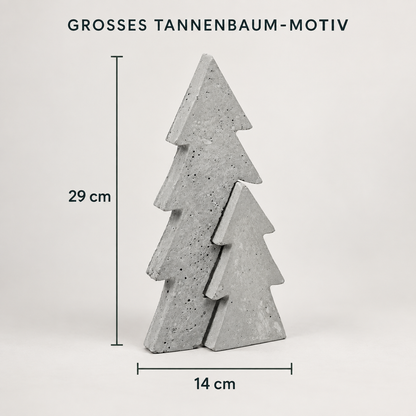 GLOREX Tannenbaum-Gießform Ergebnis mit Maßen 14 × 29 cm