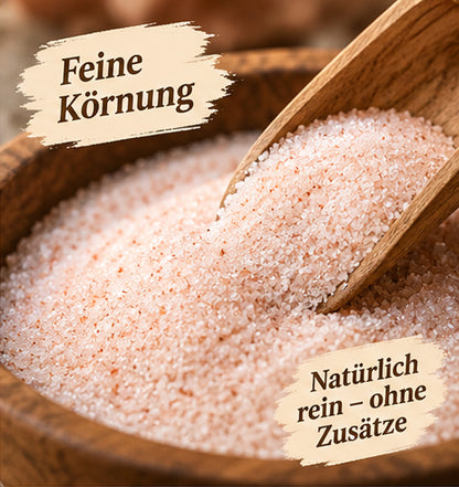 Kristallsalz Fein 6 kg im Eimer | 100 % reines Natursalz aus Punjab Pakistan | Fein gemahlenes Steinsalz ohne Zusätze | Speisesalz für Küche, Kochen & Würzen