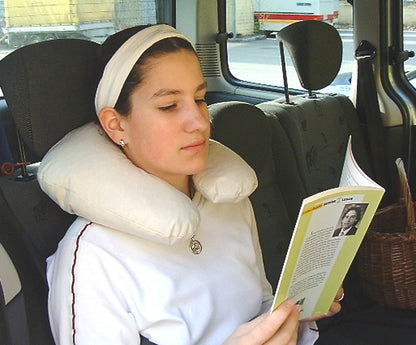 Organic spelt croissant natural neck pillow approx. 37x33 travel pillow