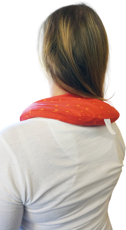 Kirschkern Nackenhörnchen uni rot ca. 37x33 cm Kirschkernkissen Wärmekissen