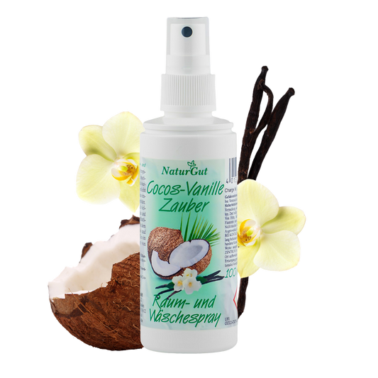 Raum-Wäschespray Cocos-Vanille Zauber 100ml - Ihr exotisches Raumduft-Duftspray