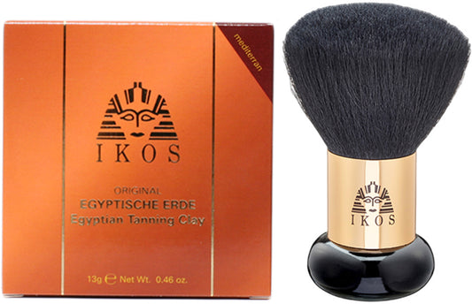 Ikos Original Egyptian Earth 13g Mediterranean with Kabuki Powder Brush VEGAN