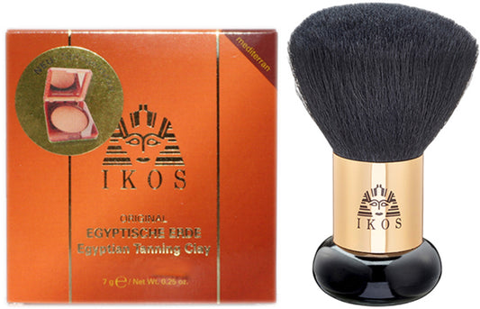 Ikos Original Terre Egyptienne 7g Méditerranée avec pinceau poudre Kabuki VEGAN