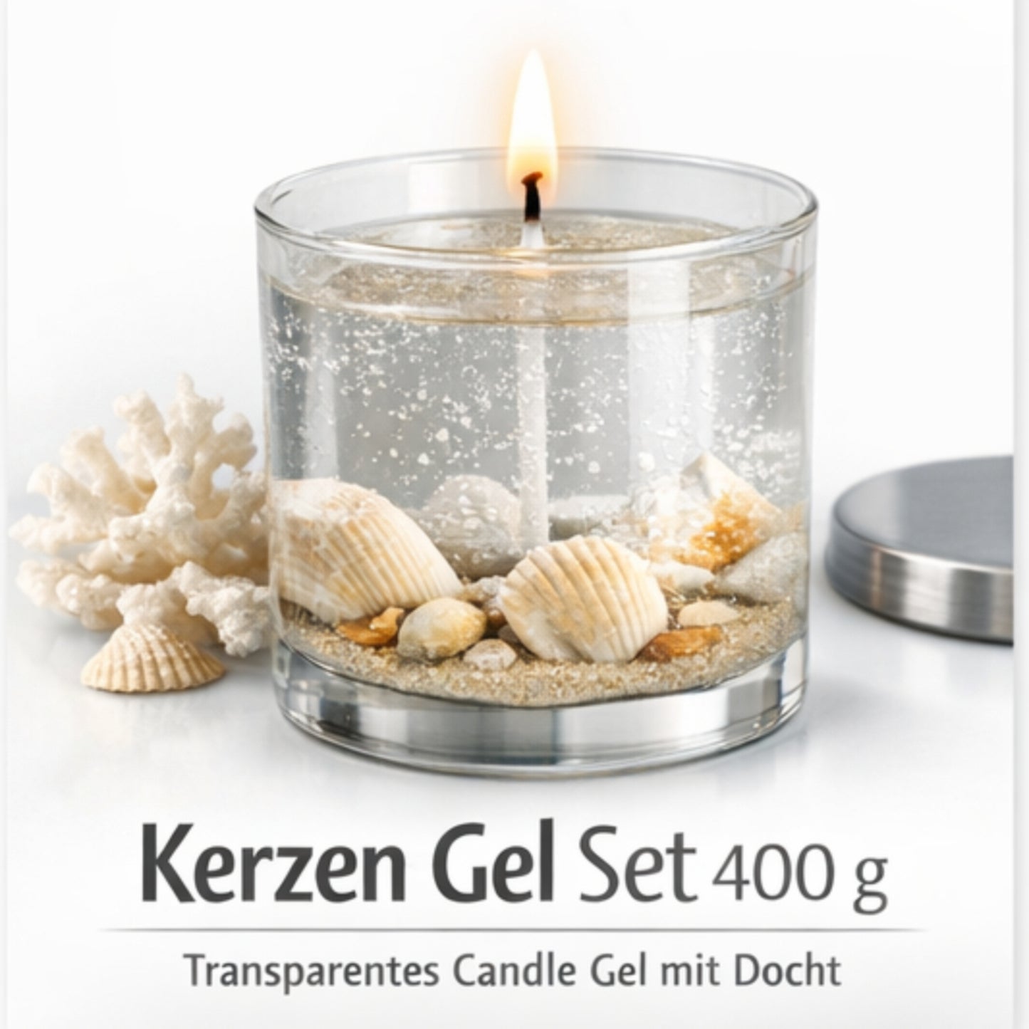 Gel bougie avec mèche 400g