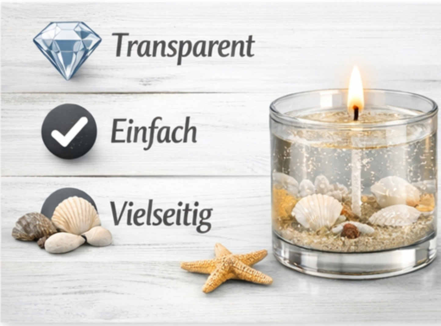 Gel bougie avec mèche 400g