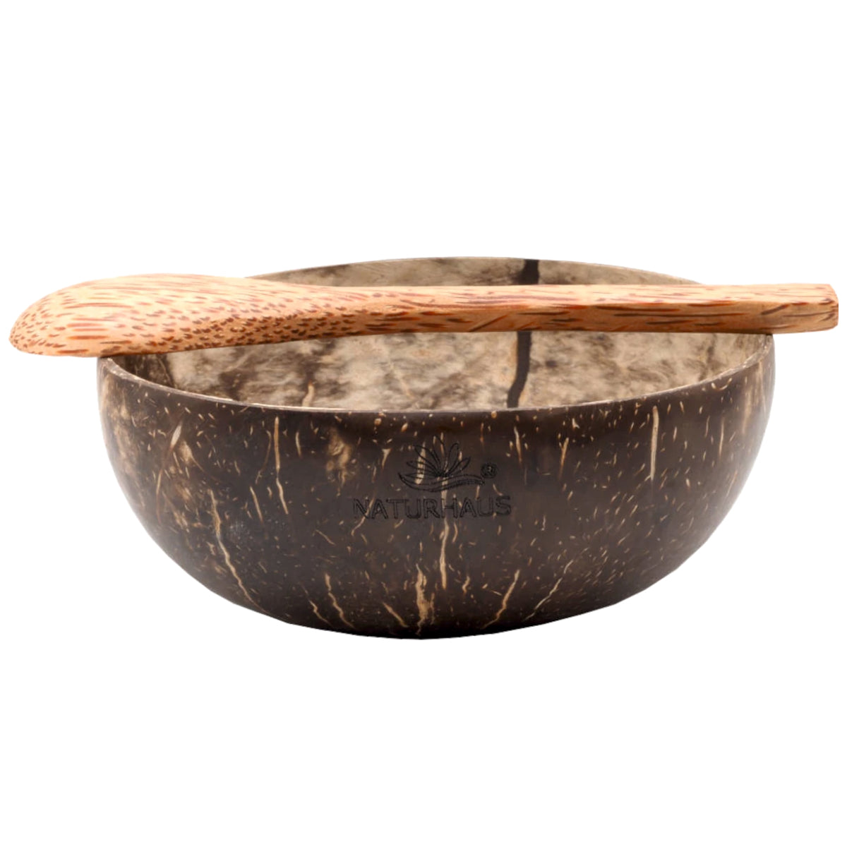 Kokosnuss Schalen-Set (2 Schalen + 2 Löffel) – Handgemachte Kokosnussschalen – Nachhaltige Müslischalen & Smoothie Bowls