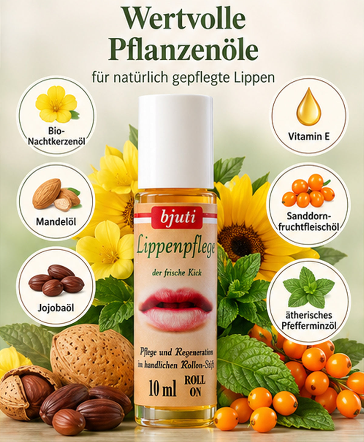 Soin des lèvres roll on stick soin des lèvres 10 ml nourrit et régénère les lèvres cosmétiques naturels
