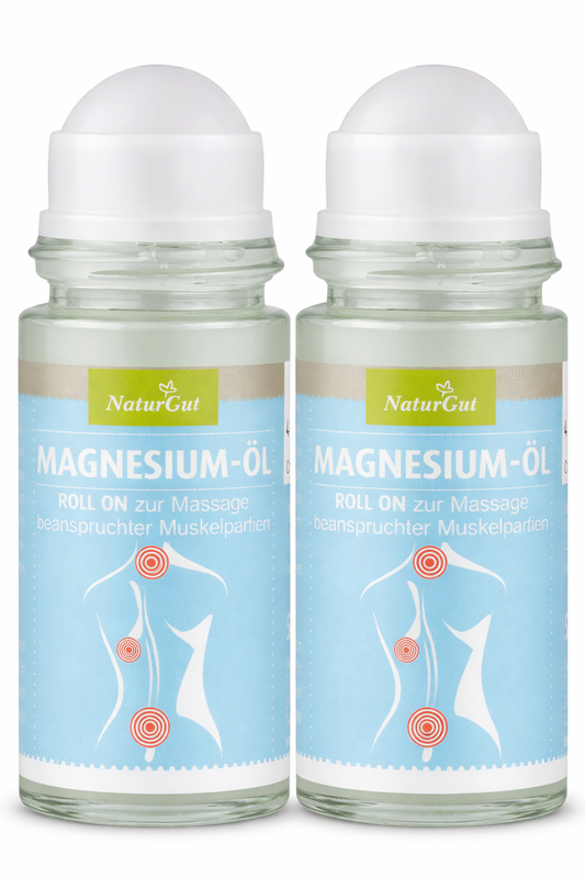Magnesium-Öl Roll On 2x50 ml – Konzentrat Magnesiumchlorid-Lösung zur äußerlichen Anwendung – Entspannung, Regeneration & Muskelpflege