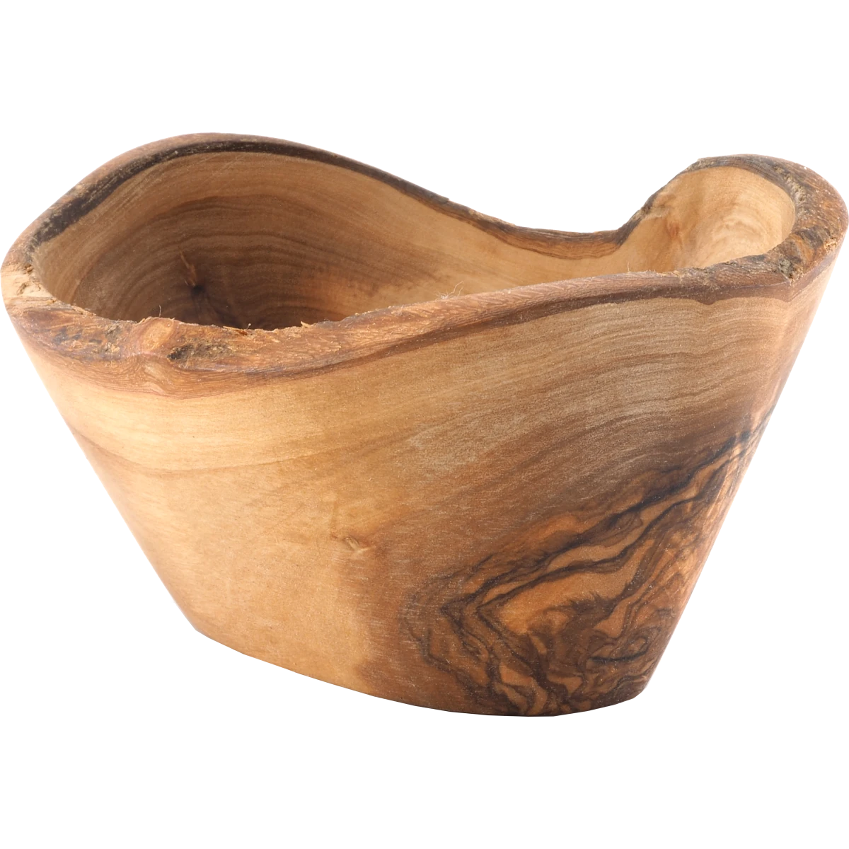 Rustic Olive Wood Bowl - Handcrafted Wooden Bowl with Natural Grain - Decorative Bowl & Serving Bowl