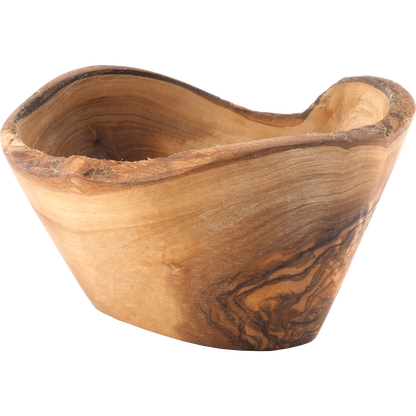 Rustic Olive Wood Bowl - Handcrafted Wooden Bowl with Natural Grain - Decorative Bowl & Serving Bowl