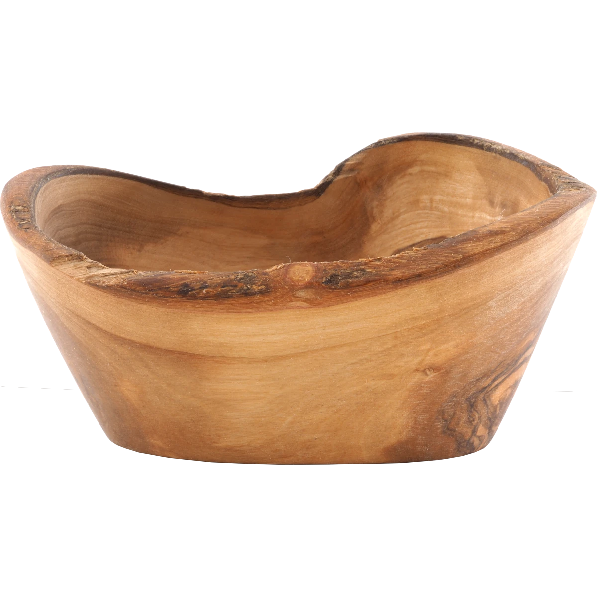Rustic Olive Wood Bowl - Handcrafted Wooden Bowl with Natural Grain - Decorative Bowl & Serving Bowl