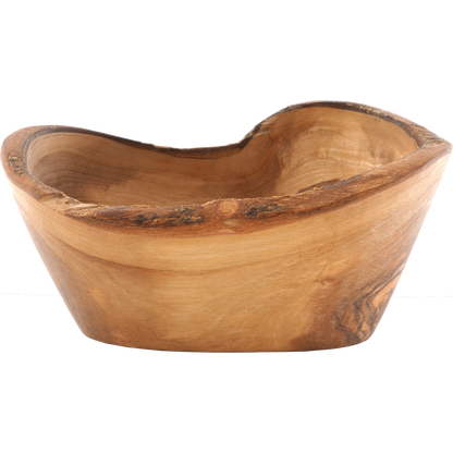 Rustic Olive Wood Bowl - Handcrafted Wooden Bowl with Natural Grain - Decorative Bowl & Serving Bowl