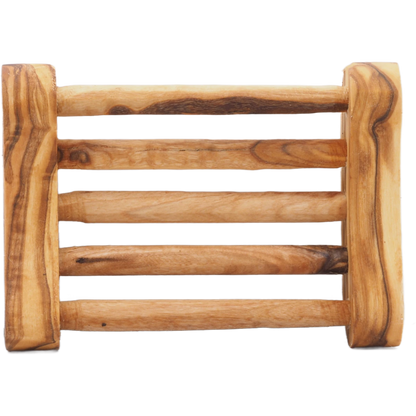 Seifenablage aus Olivenholz – Handgefertigte Seifenschale mit Ablauf – Nachhaltiger Seifenhalter