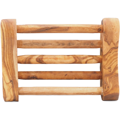 Seifenablage aus Olivenholz – Handgefertigte Seifenschale mit Ablauf – Nachhaltiger Seifenhalter