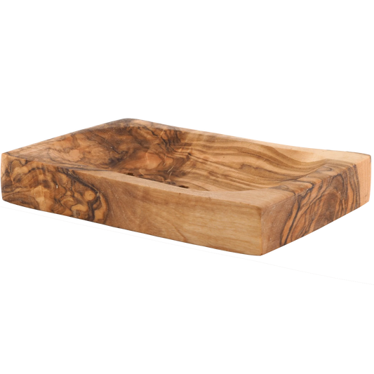 Grand porte-savon en bois d'olivier