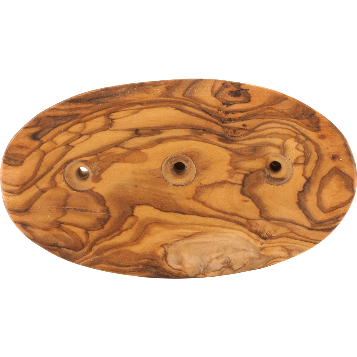 Olive Wood Soap Dish with Drain – Handcrafted Wooden Soap Holder – Sustainable Soap Holder