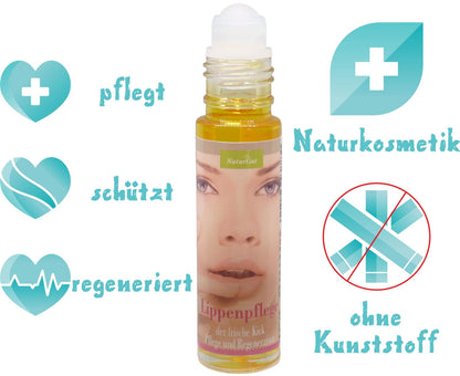 Lippenpflege Roll on Lippenpflegestift 10 ml pflegt und regeneriert die Lippen Naturkosmetik