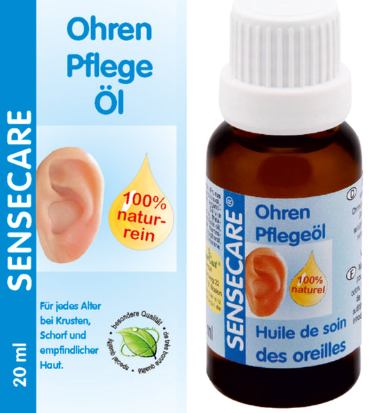 Sensecare Ohrenpflegeöl zur Reinigung und Pflege der Ohren 20ml mit Mandelöl Sanddornöl Lavendelöl