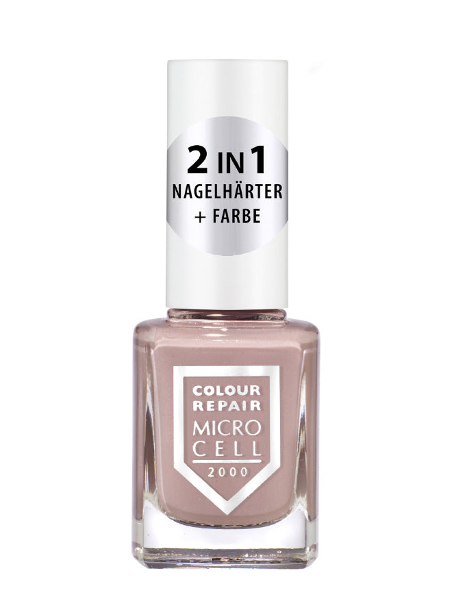 MICRO CELL Soft Taupe Colour Repair – 2-in-1 Nail Hardener & Color Polish | Care, Repair & Color | 11 ml