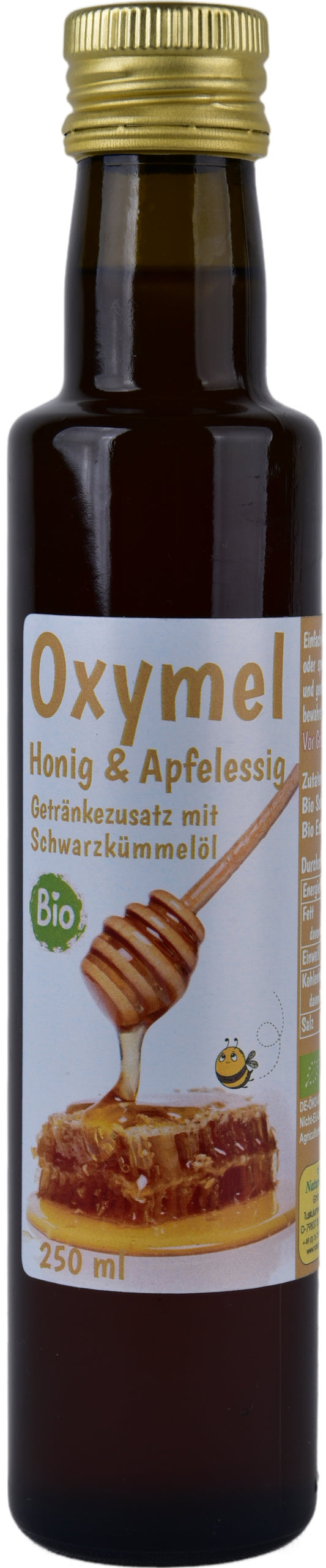 Bio Oxymel Schwarzkümmelöl 250 ml Getränkezusatz mit Honig & Apfelessig Sauerhonig