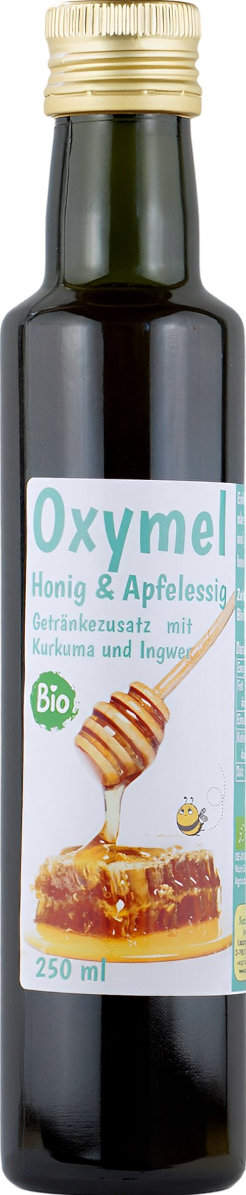 Oxymel biologique curcuma et gingembre 250 ml additif pour boisson au miel et vinaigre de cidre de pomme miel aigre