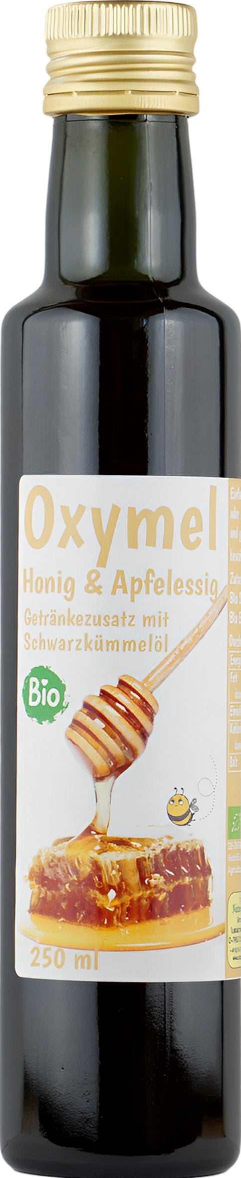 Organic Oxymel Black Cumin Oil 250 ml Beverage Additive with Honey &amp; Apple Cider Vinegar Sour Honey