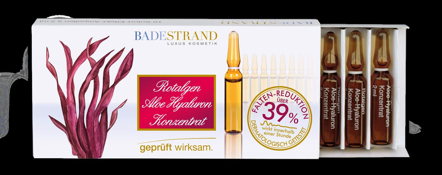 Rotalgen Konzentrat mit Aloe & Hyaluron – Anti-Aging Ampullen 10 × 2 ml