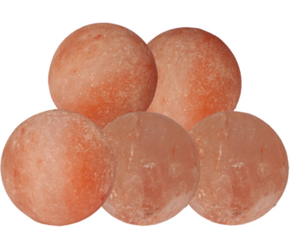 NaturGut Rosa Salz Massage- & Badekugel 5er Set Ø 3 cm – 100 % naturreines Himalaya-Kristallsalz für Massage, Hautpflege & Wellness – ideal für Rücken, Nacken, Hände & Fußmassage