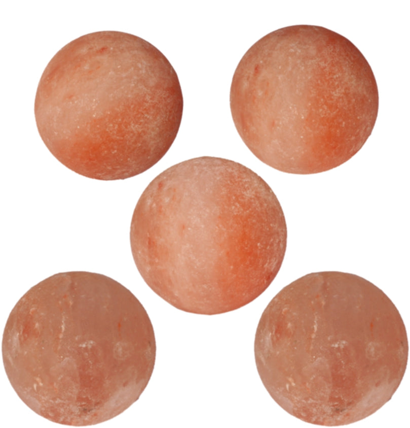 NaturGut Rosa Salz Massage- & Badekugel 5er Set Ø 3 cm – 100 % naturreines Himalaya-Kristallsalz für Massage, Hautpflege & Wellness – ideal für Rücken, Nacken, Hände & Fußmassage