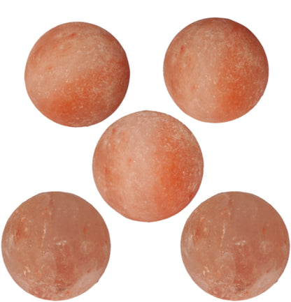 NaturGut Rosa Salz Massage- & Badekugel 5er Set Ø 3 cm – 100 % naturreines Himalaya-Kristallsalz für Massage, Hautpflege & Wellness – ideal für Rücken, Nacken, Hände & Fußmassage