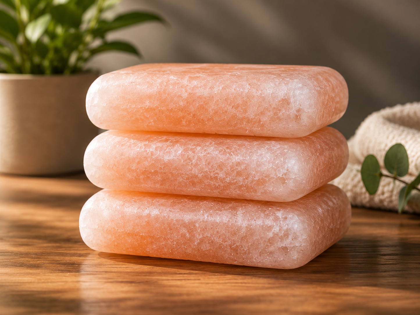 3 er Set Kristallsalzseife / Salzseife „Deo-Ostein“ ca. 250 g – 100 % naturreines Himalaya-Kristallsalz (Pakistan) – handgefertigte Hautpflege & Deo-Alternative – Unisex natürliche Regeneration nach Sauna & Dusche