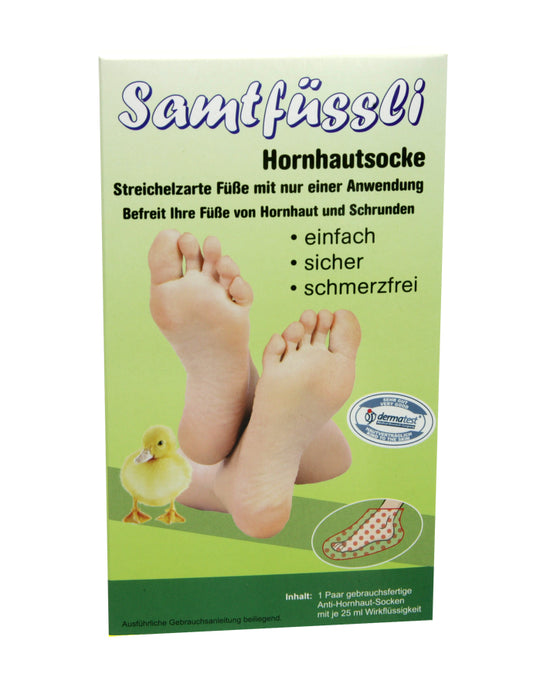 Chaussettes anti-callosités Samtfüssli pour éliminer les fissures des callosités, 1 paire de chaussettes