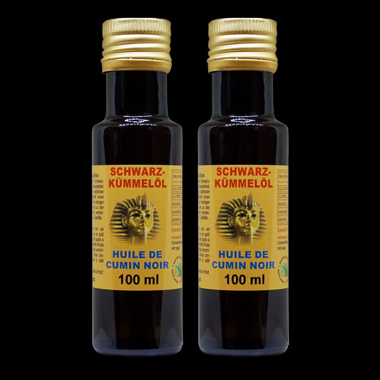 Schwarzkümmelöl 2x100ml Nigella sativa aus Ägypten Schwarzkümmelöl konventionell-Kaltgepresst