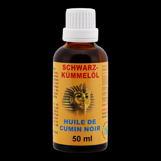 Huile de cumin noir 50ml Nigella sativa d'Egypte Huile de cumin noir - conventionnelle - pressée à froid