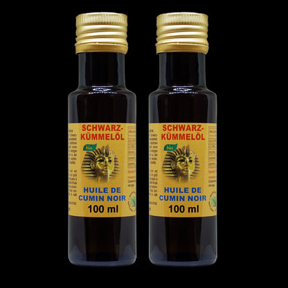 Bio Schwarzkümmelöl 2x100ml Nigella sativa aus Ägypten Schwarzkümmelöl-Kaltgepresst