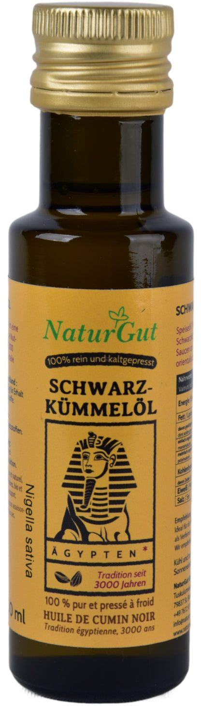 Schwarzkümmelöl 100ml Nigella sativa aus Ägypten Schwarzkümmelöl-konventionell-Kaltgepresst