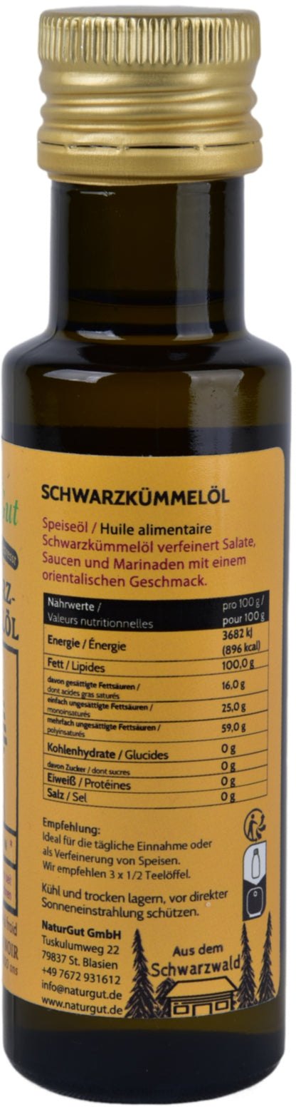 Schwarzkümmelöl 2x100ml Nigella sativa aus Ägypten Schwarzkümmelöl konventionell-Kaltgepresst