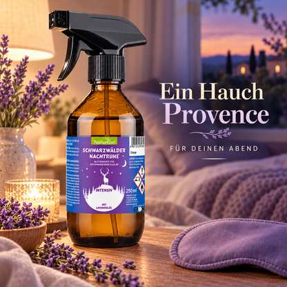 Schwarzwälder Nachtruhe Intensiv Spray 250 ml | Lavendel Raumspray mit echtem Lavendelöl | Duftspray für Schlafzimmer & Abendroutine | Entspannender Lavendelduft