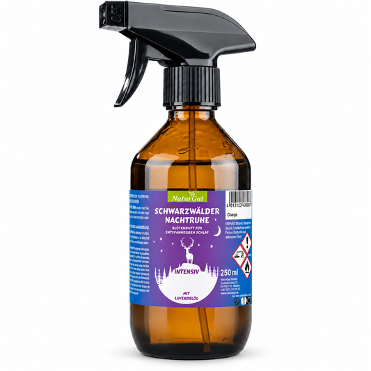 Schwarzwälder Nachtruhe Intensiv Spray 250 ml | Lavendel Raumspray mit echtem Lavendelöl | Duftspray für Schlafzimmer & Abendroutine | Entspannender Lavendelduft