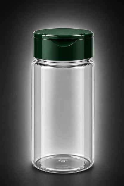 Gewürzdosen 10x100 ml mit Streuverschluss & UV-Schutz – PET Gewürzgläser BPA-frei – Gewürzbehälter für Küche, Kräuter, Gewürze & Vorrat – Wiederverwendbar & Aromaschutz