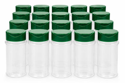 Gewürzdosen 20x100 ml mit Streuverschluss & UV-Schutz – PET Gewürzgläser BPA-frei – Gewürzbehälter für Küche, Kräuter, Gewürze & Vorrat – Wiederverwendbar & Aromaschutz