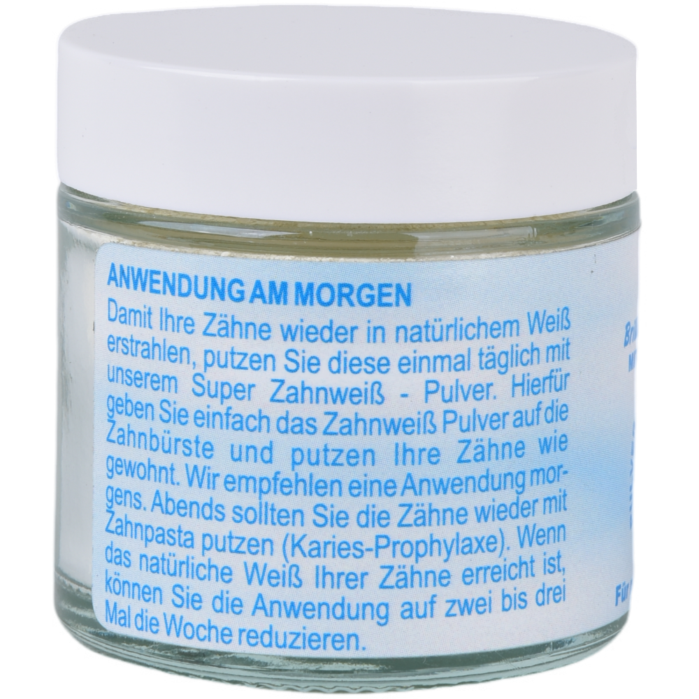 Brilliant Super Zahnweiss Pulver Zähne Zahnreinigung Zahnverfärbungen Zahnpflege Menthol
