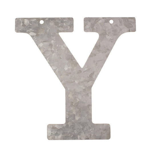 Metal letter Y, galvanized height 12 cm alphabet initials word term names