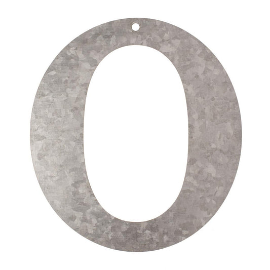 Metal letter O, galvanized height 12 cm alphabet initials word term names