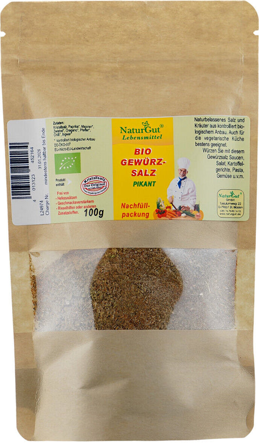 Refill pack ORGANIC Spice Salt Spicy Crystal Salt Herbs Herb Salt Salt Mixture