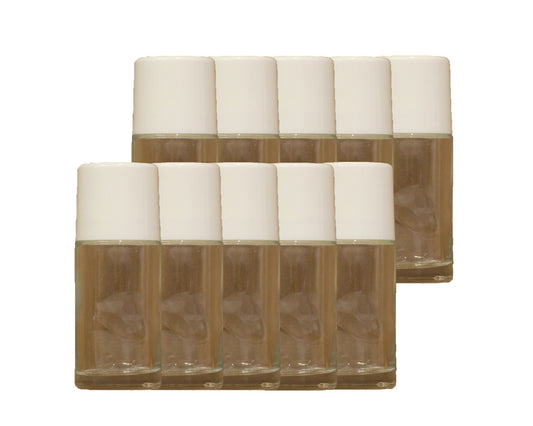 10 flacons en verre rollon de 50 ml avec bille et bouchon